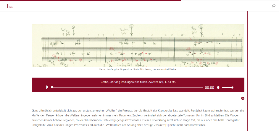 "Friedrich Cerha Online" Screenshot