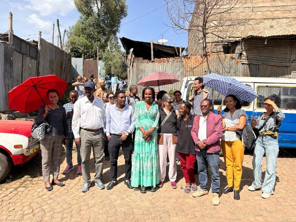 group picture in informal settlement