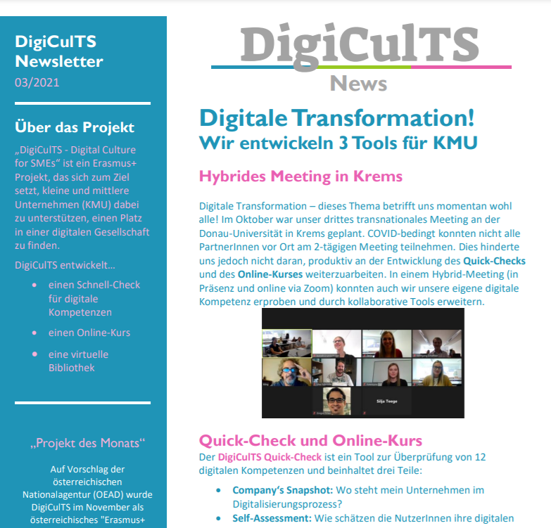 DigiCulTS Newsletter
